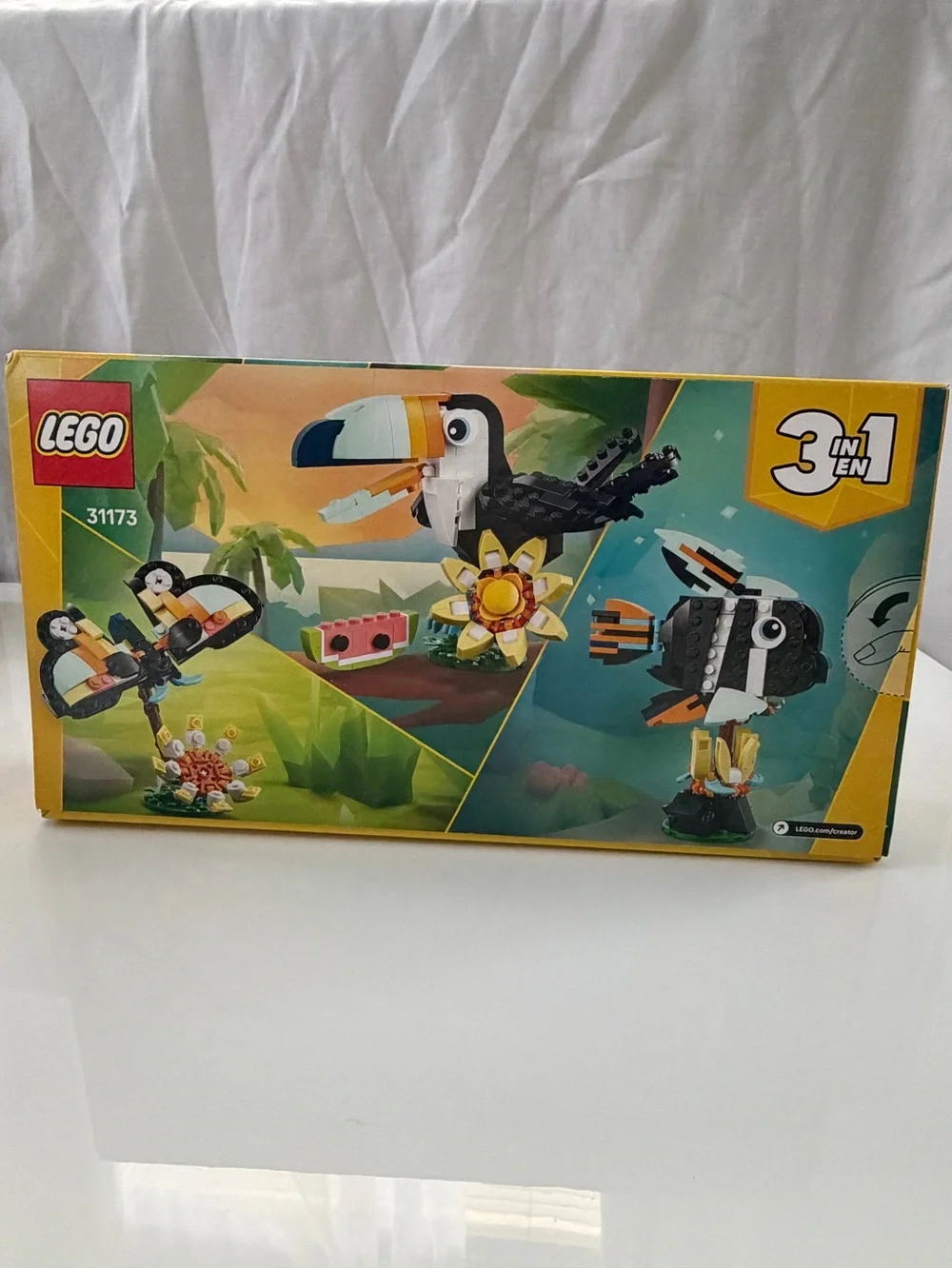 Lego Creator Tropical Toucan Toy - Black, Yellow, Blue, Pink, Green